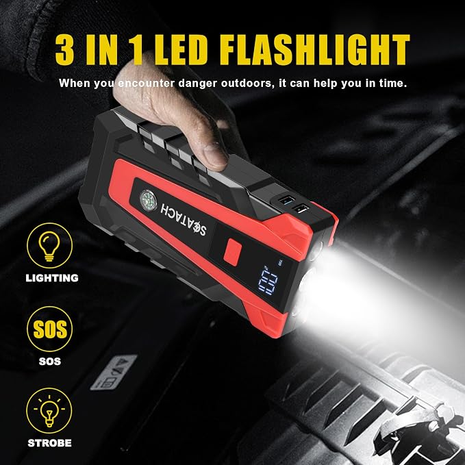 Scatach 011 5000A Car Battery Jump Starter, 12V Jump Starter Battery Pack - Image 3