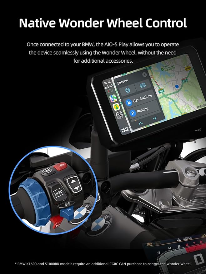 AIO-5 Play for BMW Motorcycles, 3-Pin Interface, Plug-and-Play Smart Display - Image 5