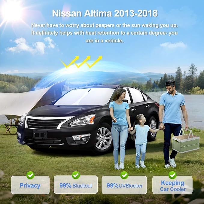 8pcs Car Window Shades for Nissan Altima 2013-2018 Accessories, Windshield Side - Image 2