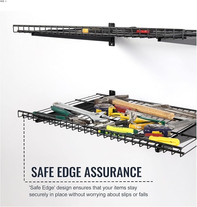 2 Pack Garage Wall Mounted Shelf, 19.7" x 11.4" Heavy Duty Wall Storage Shelves - Image 5