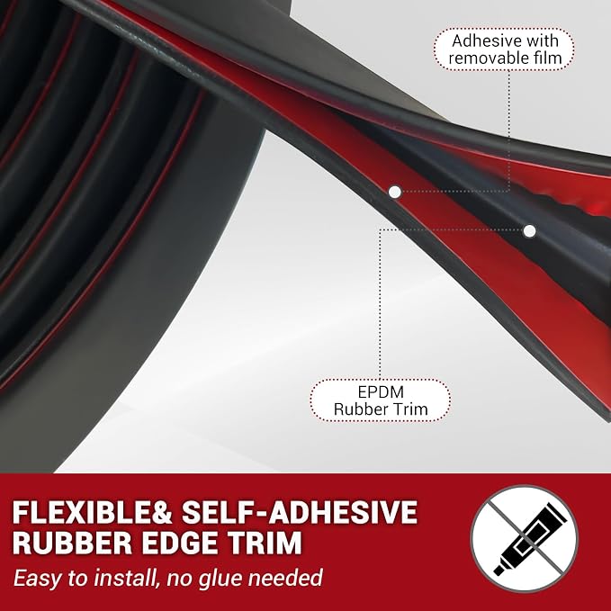 EPDM Rubber Edge Trim, 1/8" Self Adhesive, Fit - Image 3