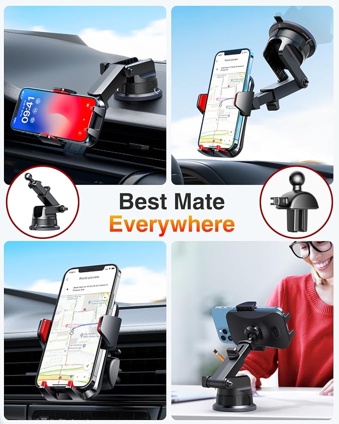 VANMASS Cell Phone Mount Car Dashboard Window Vent Desk Fit - Image 2