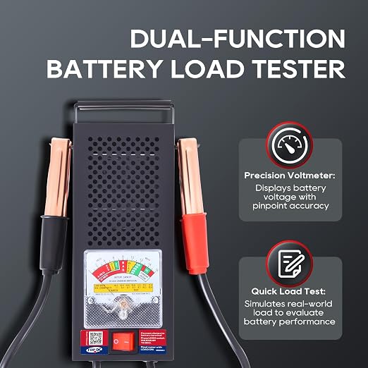 TOPDC Car Battery Tester, Battery Load Tester 100-1000 CCA, Automotive Battery - Image 3