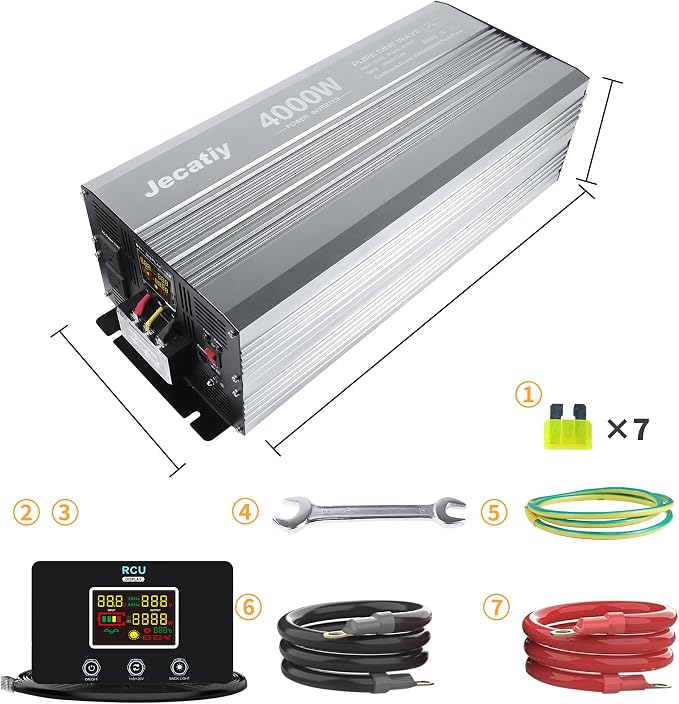 4000 Watt Pure Sine Wave Power Inverter DC 12V to 110V/120V AC Converter - Image 8