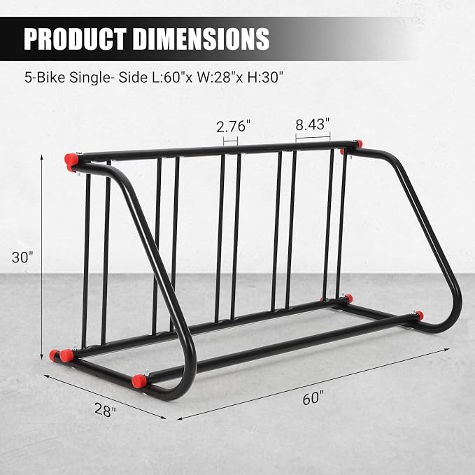 Commercial Grid Bike Rack for 5 Bikes - Image 2