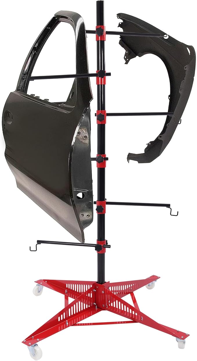 Kojem 72In Universal Auto Paint Rack Stand Tree Holder Adjustable Center Post - Image 7
