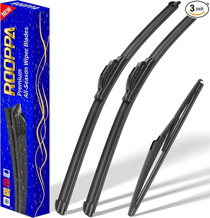 3 wipers Replacement for 2019-2022 2023 Toyota rav4/2006-2015 Mazda 5, by ROOPPA