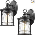 Emliviar 2 Pack Exterior Wall Sconce Light, Anti-Rust Outdoor Lanterns Wall by EMLIVIAR