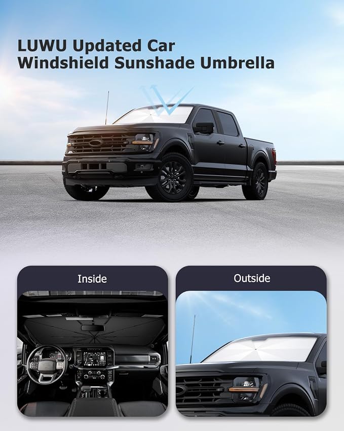 2025 Upgrade Car Windshield Sun Shade Windshield Sunshade Umbrella Protect Car - Image 2
