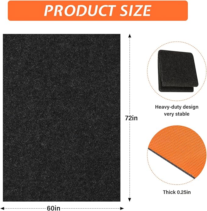 60" x 72" Heavy Duty Oil Spill Mat, Garage Floor Mat - Image 2