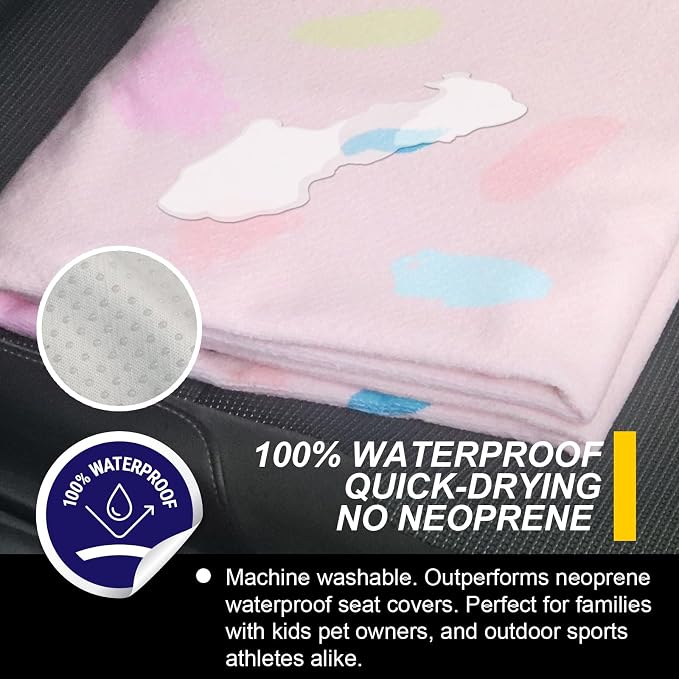 Back Seat Cover for Car Trucks Van SUV, Waterproof Rear Bench Towel Seat Covers - Image 3