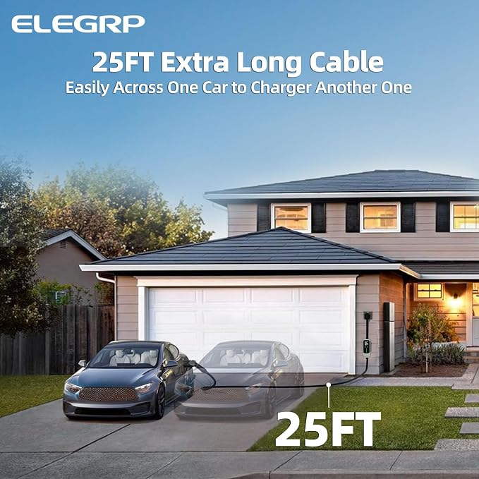 ELEGRP Level 2 EV Charger for Home, 40 Amp, ETL Certified, PBE & LCD Technology - Image 5