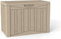 50 Gallon Lockable Resin Deck Box, Waterproof & UV-Resistant Outdoor Storage Box by Home