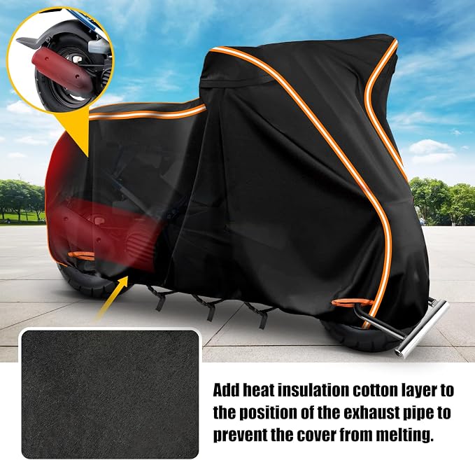 420D Motorcycle Cover for Vespa Scooters, Honda Super Cub, Yamaha Zuma 125 - Image 3
