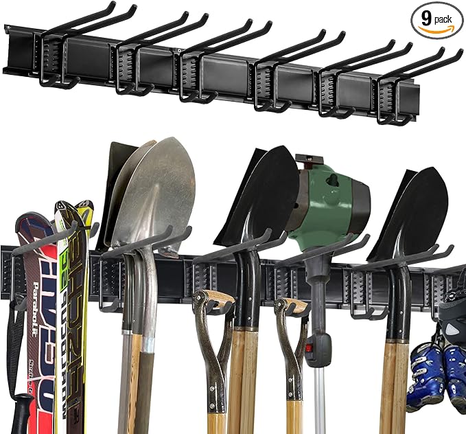 Wall Mount Tool Storage Rack, Heavy Duty Garage Storage Tool Organizer by Aking+Ace