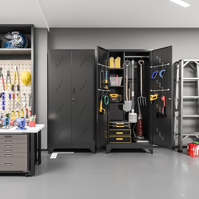 75" Taller Metal Garage Storage Cabinet, Tool Chest, Large Office Storage - Image 2