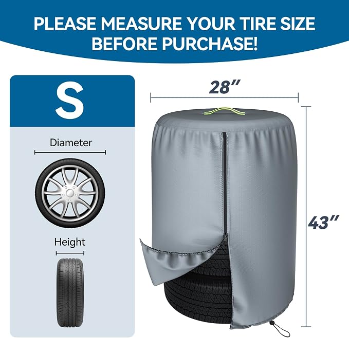 Durable 600D Tire Storage Bag, Large Tyre Dust Protective Cover - Image 5