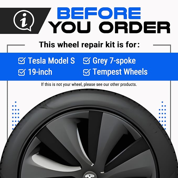 Premium Tesla Wheel Curb Rash Repair Kit - Image 2