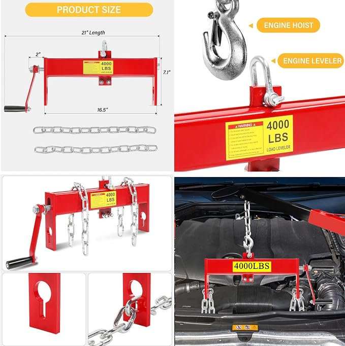 Engine Hoist 2 TON Folding Hydraulic Engine Motor Hoist - Image 6