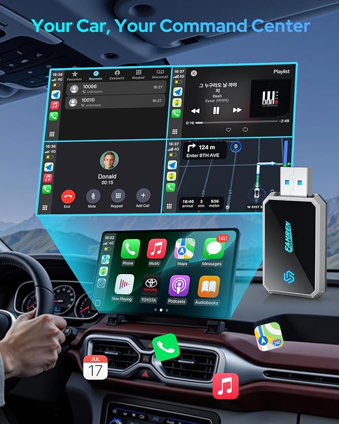 FAHREN Mini Wireless CarPlay Adapter, Plug-N-Play, No Lag - Image 8