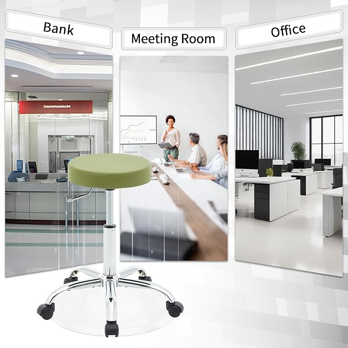 Office Drafting Chair, Adjustable Drafting Stool on Wheels 19.5’’-26.6’’ - Image 6