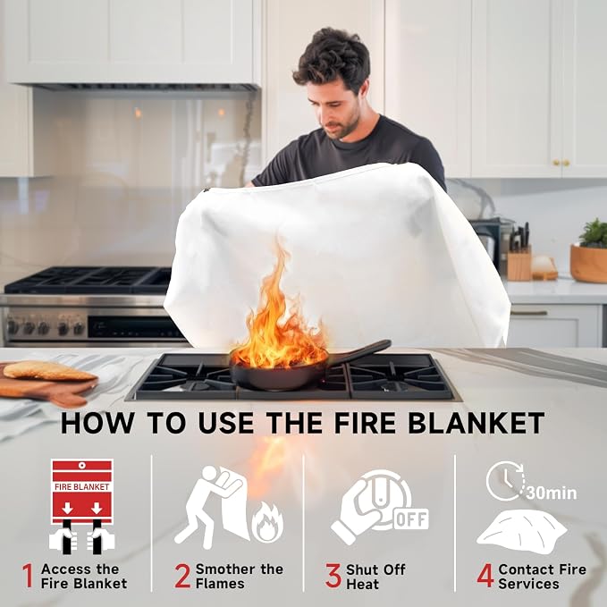 Fire Blanket Emergency for Home Kitchen - Image 2