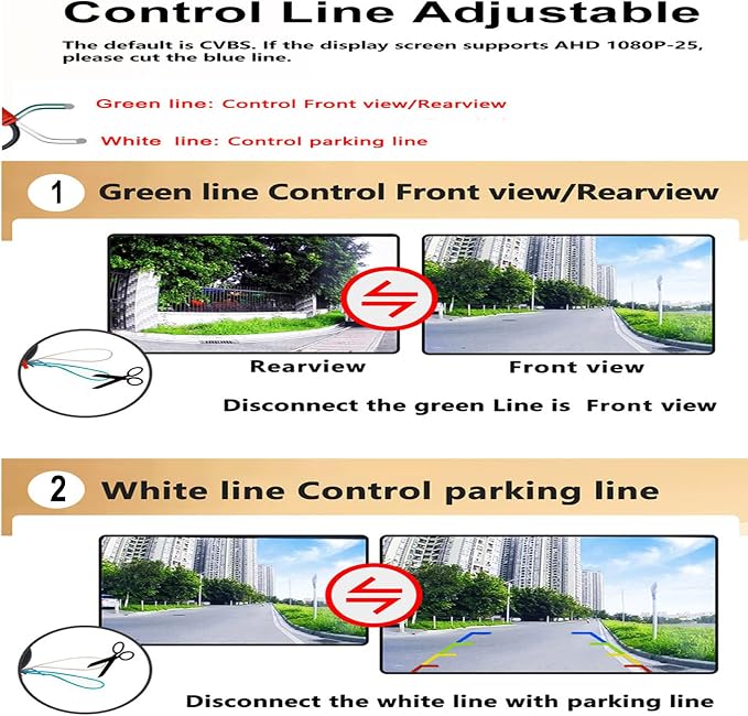 Wired Backup Camera for Truck 5 '' AHD 1080P Front Rear View Monitor KIT 2K - Image 6