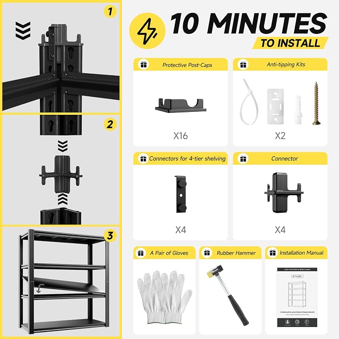 4-Tier Garage Shelving Unit - Image 4