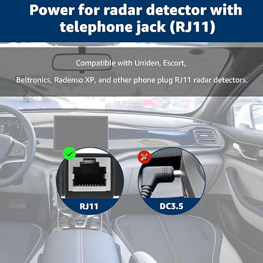 USB-C to RJ11 & USB to RJ11 Radar Detector Cables, 6.56Ft Each, Compatible - Image 6