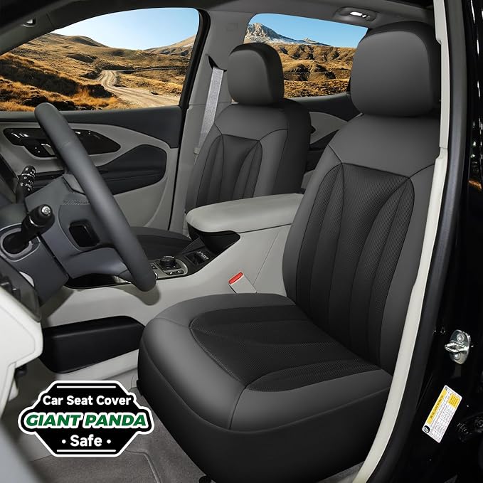 GIANT PANDA Fit GMC Sierra 1500 2500 3500 Front Car Seat Cover, 3D Air Mesh - Image 2