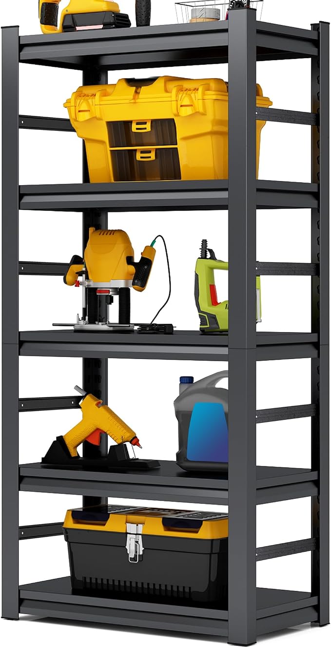 TOPKEY Metal Storage Shelf Garage Storage Shelves, Heavy Duty 5-Tier Utility by Topkey