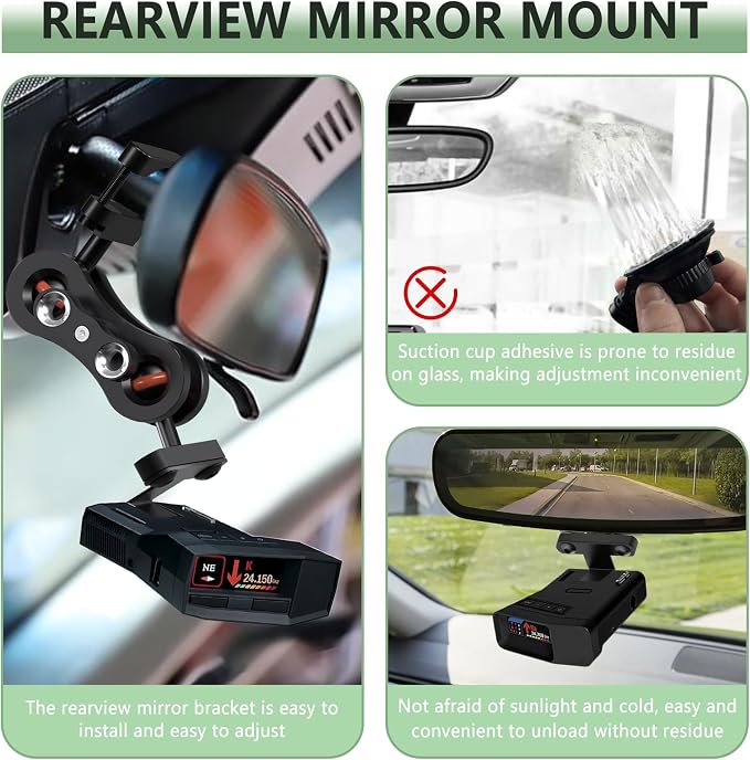 Radar Mount Mirror Mount Bracket，Aluminum Radar Detector Mount - Image 5