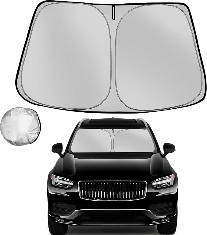 Windshield Sun Shade for 2016-2025 Volvo XC90 Foldable Sun Sunshade for Car by Fonowka
