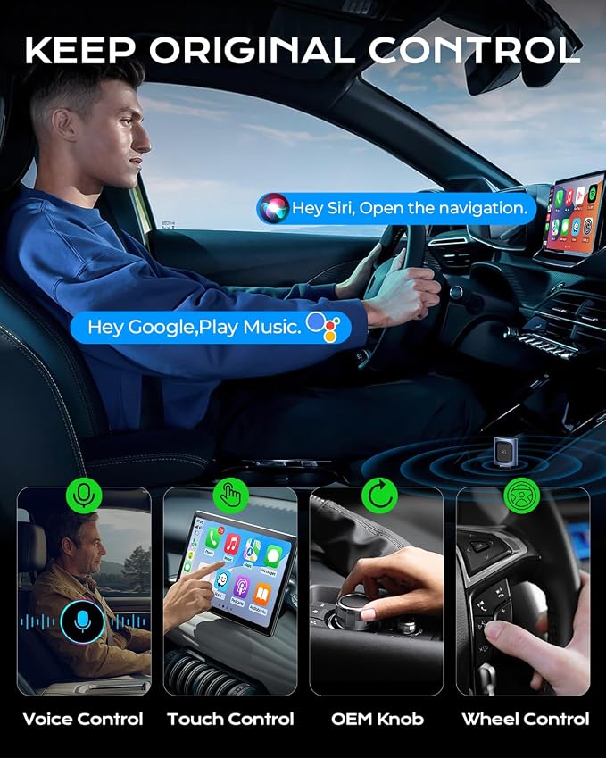 AuroraLink Wireless Carplay & Android Auto Adapter 2-in-1 Stable & No Delay - Image 5