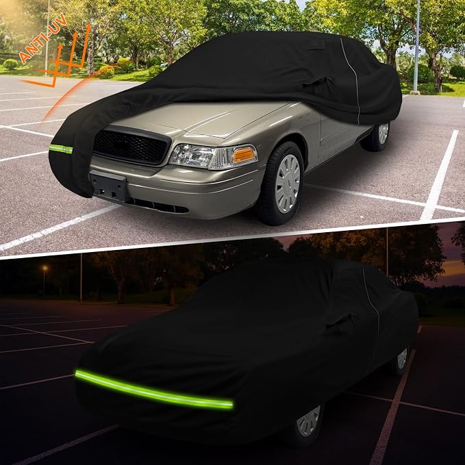 Car Cover Compatible with 1992-2012 Ford Crow Victoria, Custom Fit 300D Oxford - Image 5