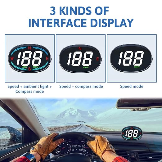 GPS Digital Speedometer for Car MPH, Universal HUD Speed Meter - Image 3