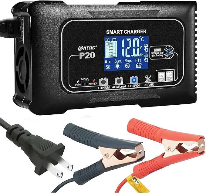 20Amp Lithium Battery Charger, 12V and 24V, Lead-Acid Car Battery Charger by Dylannet
