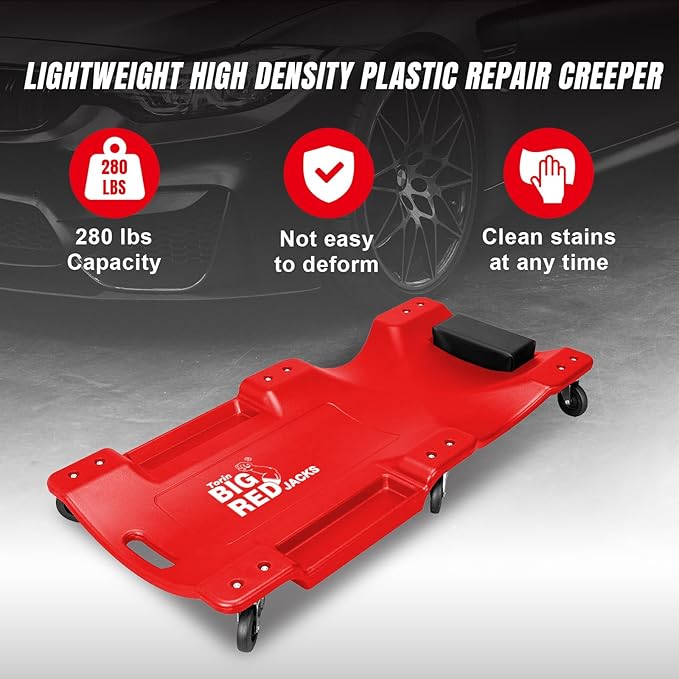BIG RED TRP6240 Torin Blow Molded Plastic Rolling Garage/Shop Creeper: 40" - Image 5