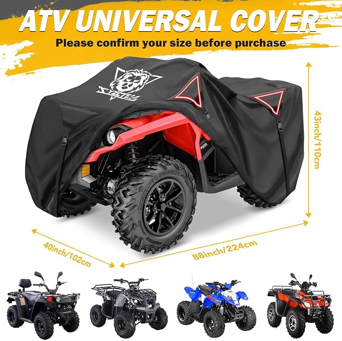 XYZCTEM Premium ATV Cover, Outdoor Protection Against Water, Wind. Quad Cover - Image 6