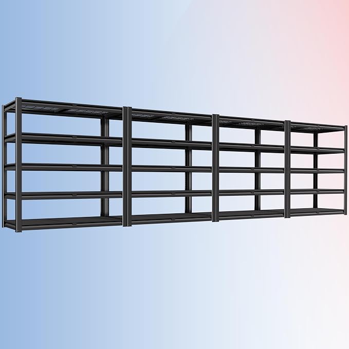 PrimeZone 72" H X 48" W X 18" D Heavy Duty Garage Shelving 5 Tier 2500 LBS by PrimeZone