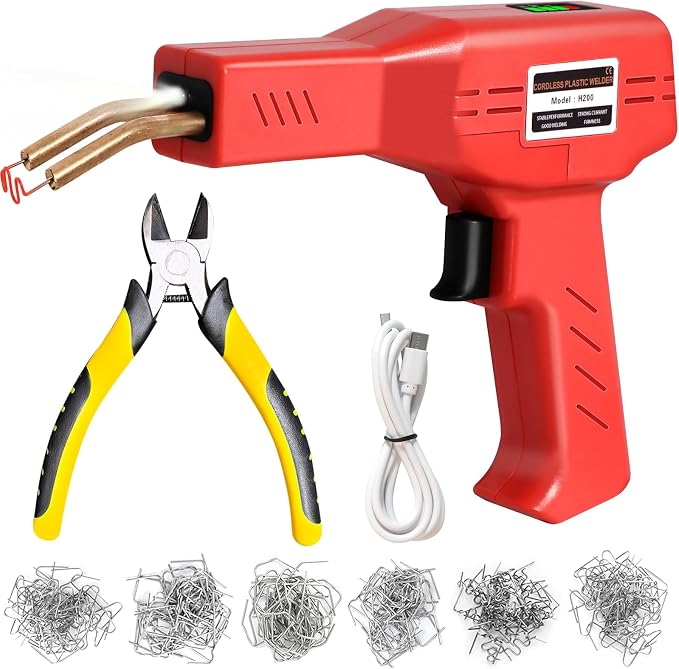 Upgraded 220W Cordless Plastic Welder, USB Rechargeable Cordless Car Bumper by ATOLS