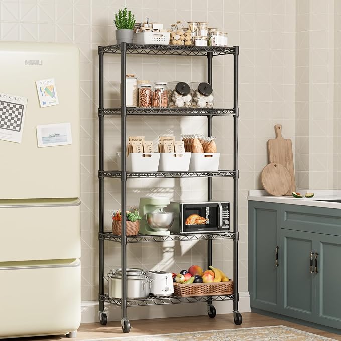 SINGAYE 5 Garage Heavy Duty Shelving Unit Kitchen Pantry Close Home Organizers - Image 2