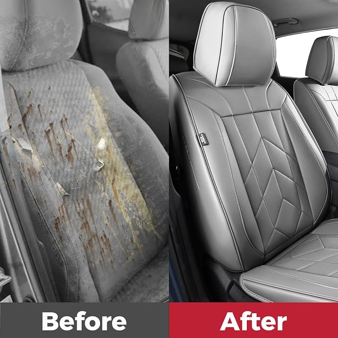 Grey Car Seat Covers Full Set - Image 6