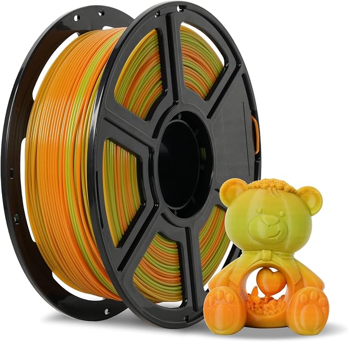 FLASHFORGE PLA Filament 1.75mm +/- 0.02mm Orange to Green Gradient, Smooth by FLASHFORGE