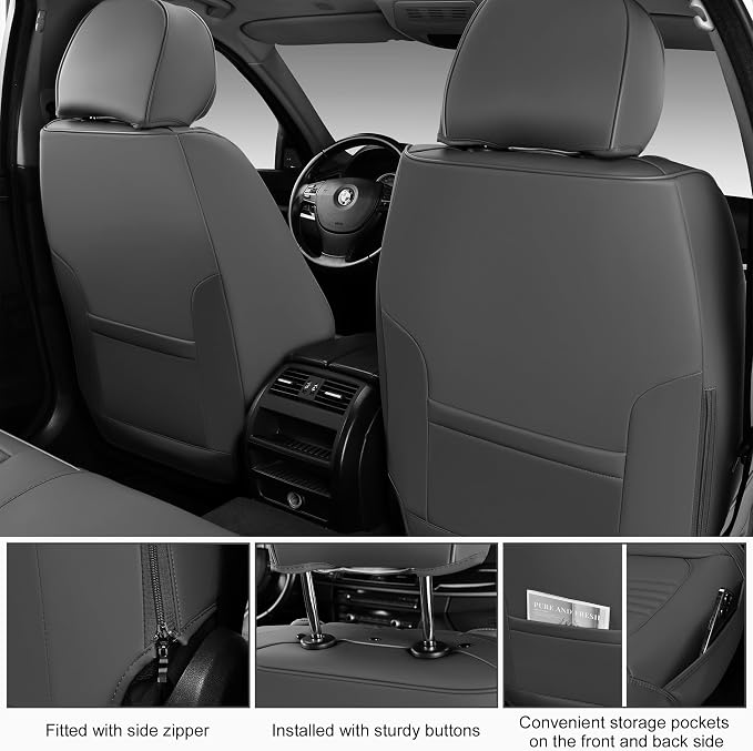 Car Seat Covers Full Set, Front and Rear Seat Covers - Image 5