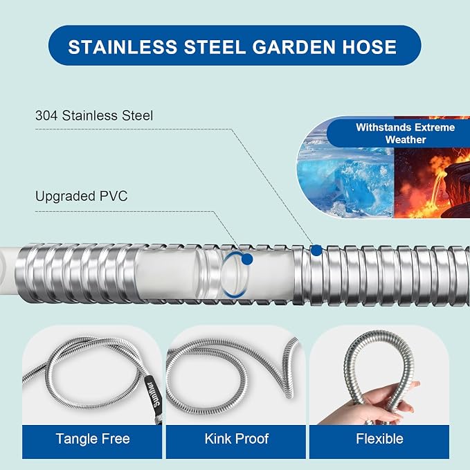 Metal Garden Hose 15 Ft 30 Ft - Image 2