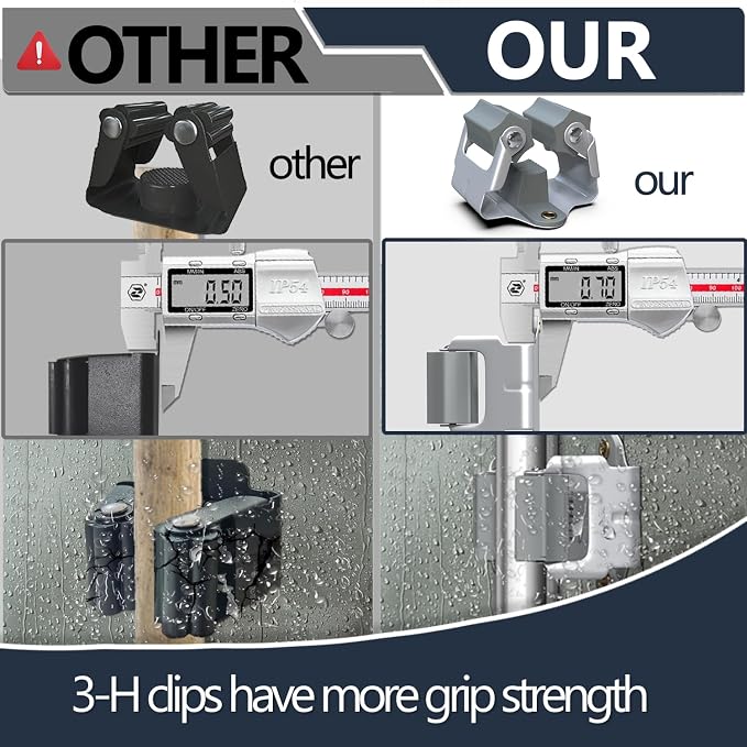 3-H 45 Pack Mop and Broom Holder Wall Mount Big Size Hanging 1 KG Extra - Image 2