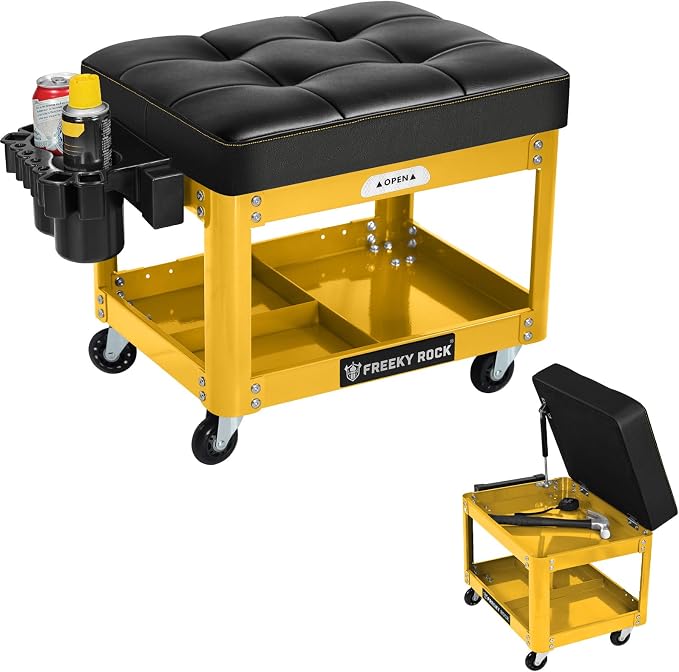 Rolling Mechanic Shop Stool by FreekyRock