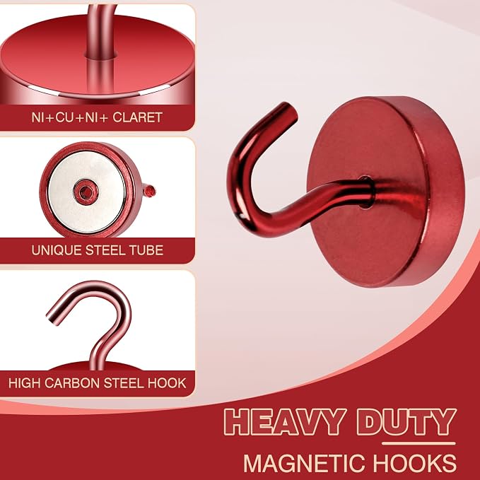 Neosmuk Magnetic Hooks, Cruise Ship Essentials, 80lb+ Heavy Duty Magnetic Hooks - Image 7