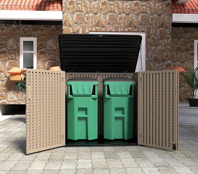 HOMSPARK Storage Shed Weather Resistance, Horizontal Storage Shed - Image 5
